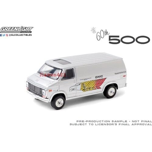 GreenLight 1:64 1976 GMC Vandura - 60th Annual boutique alloy car toys for children kids toys Model original box