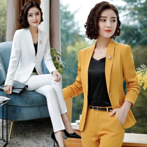 Hot womens Dress Suit for Work Full Sleeve Blazer Sleeveless Dress 2 Pieces Set For Businesss Female Skirt suit Suits & Sets