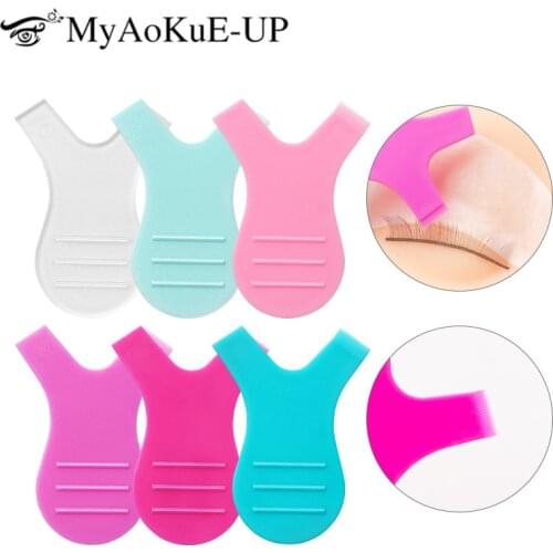Makeup Eyelash Brushes 10pcs Reuseable Plastic Clean Comb Y shape Eyelashe Lifting Curler Eye Lash Extension Perm eyelashe Tools
