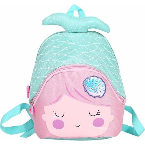 3D Little Mermaid Princess School Bags for Girls Cute Sweet Bags Kindergarten Children Backpacks for Kids Gift Mochila Escolar