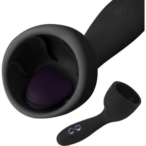 Powerful Tongue Licking Vibrator Glan Massager Nipple Clitoris Stimulator Oral Sex Toys for Man Women Adult Masturbator