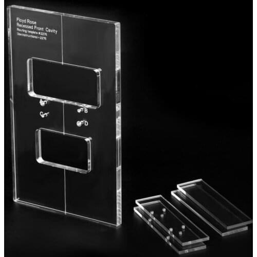 Musiclily Pro CNC Accurate Acrylic Tremolo Bridge Routing Templates Set for Floyd Rose Recessed Modification