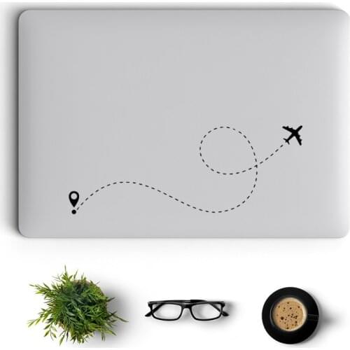 Plane Flight Course Laptop Sticker for Macbook Pro 16" Air Retina 11 12 13 15 inch Vinyl Mac Surface Book Skin HP Notebook Decal