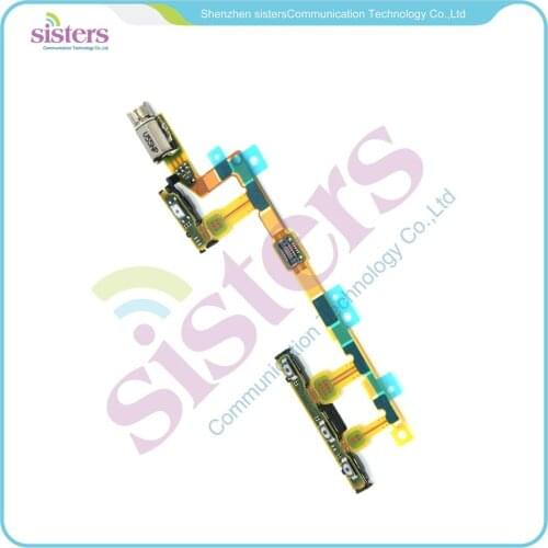 Wholesale Power on/off volume button with vibration vibrator ribbon flex cable for Sony Xperia Z3 Compact mini M55W D5803 D5833