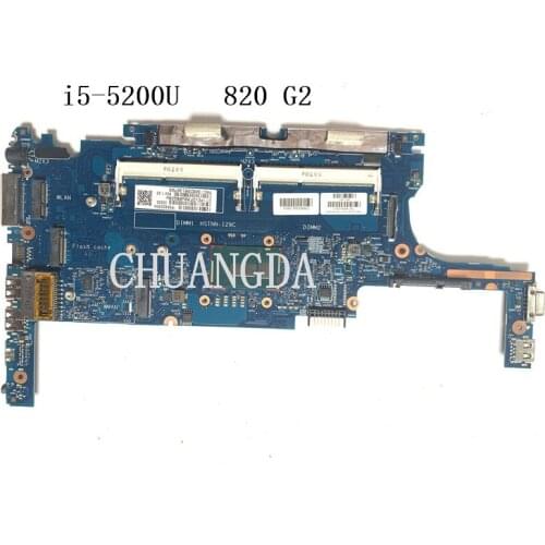 FOR HP EliteBook 820 G2 Original Laptop Motherboard W/ I5-5200U CPU 781855-601 SNICKERS-6050A2635701-MB-A02 DDR3L