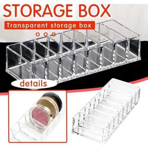 Cosmetic Rack Transparent Acrylic Powder Storage Lipstick Rack Nail Polish Storage Rack Makeup Cotton Pad Jewelry Holder 2021
