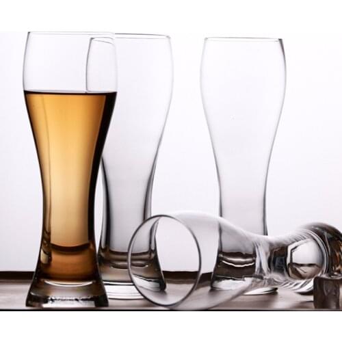 Classic style Clear glass beer mug Red Wine cup Heat resistant Glass Beer Cup Whiskey Cups Glassware Travel Bottle Bar Kitchen