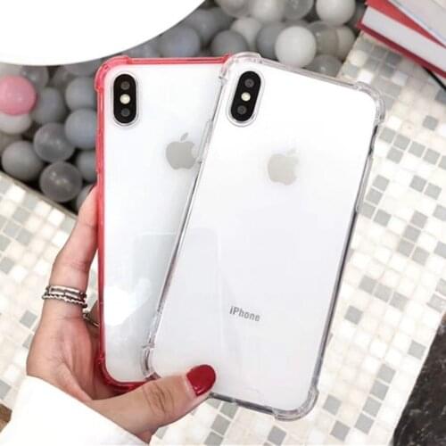 Transparent Hard Cover Case For iPhone 8 7 6 6S Plus X 5 5S 5SE Protect Clear Case For Samsung Galaxy S7 Edge S8 S9 Plus Cases