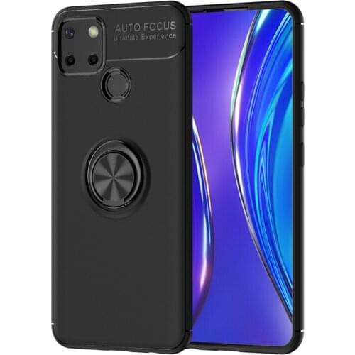 For Oppo Realme C25 Luxury Ring Back Cover Soft ShockProof Silicone Case For OPPO Realme Narzo 30A C 25 RealmeC25 Phone Cases