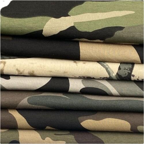 Width 70'' Comfortable Simple Breathable Stretch Camouflage Fabric By The Yard For T-Shirt Bottom Dress Pant Material