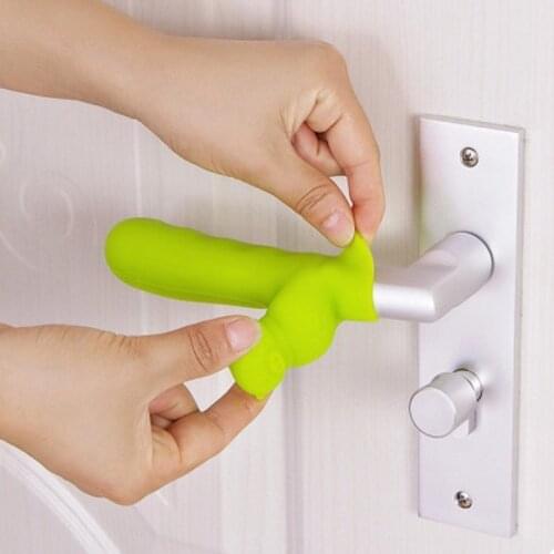 Silicone Door Handle Cartoon Baby Crash Protection Suite Door Pull Handle Gloves Protector Non-slip Reusable Home Accessories
