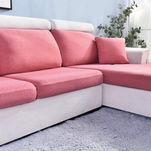 Modern Sectional Corner Sofa Cover For Living Room Seersucker Couch Seat Backrest Cushion Protector Case Chaise Lounge Slipcover