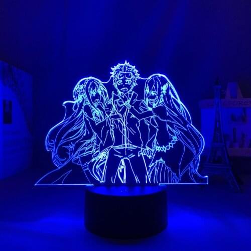 Led Light Anime Re Zero Starting Life In Another World Nightlight for Kids Bedroom Decor Birthday Gift Re Zero Rem 3d Lamp