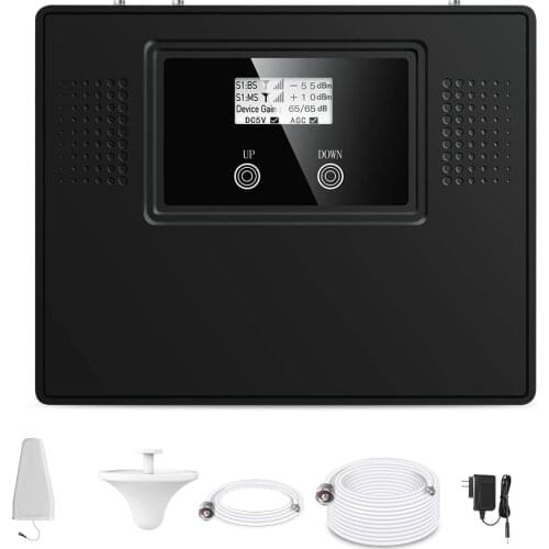 ATNJ GSM DCS WCDMA 900+1800+2100 Tri Band Mobile Signal Amplifier 2G 3G 4G LTE Cellular Repeater GSM 3G 4G Cell Phone Booster