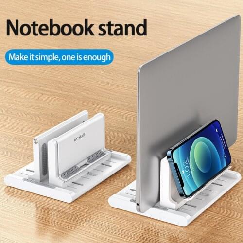 Standing Laptop Stand Storage Adjustable Laptop Heat Dissipation Holder Space-saving Vertical Computer Desktop Bracket Base
