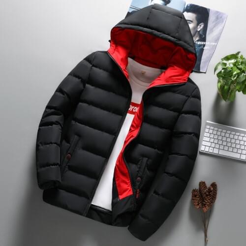 Hooded Winter Zipper Coat Outwear Jacket Hip Hop Parkas Fashion Mens Coat Men Clothes Boys Casual Warm