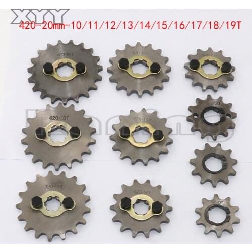 420 20mm 10T 11T 12T 13T 14T 15T 16T 17T 18T 19T Engine Sprocket for motorcycle ATV Dirt Pit Bike Go Kart 4 Wheeler Quad