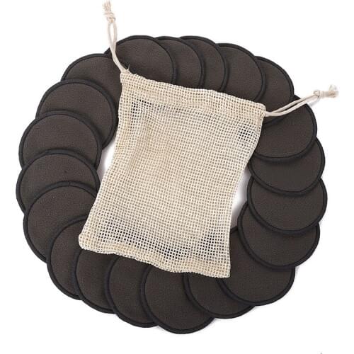 12X Reusable Bamboo Fiber Makeup Remover Pads Facial Cleansing Wipes Cloth Facial Skin Cleaner Nursing Tool