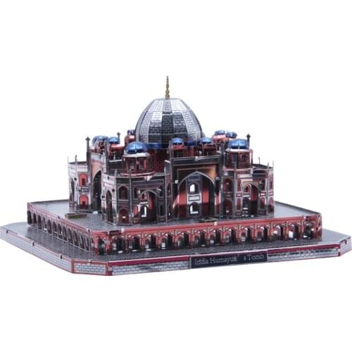 Microworld 3D metal puzzle Mausoleum of Humayun building Model DIY Laser Cut Jigsaw Model gift Educational Toys Desktop decor