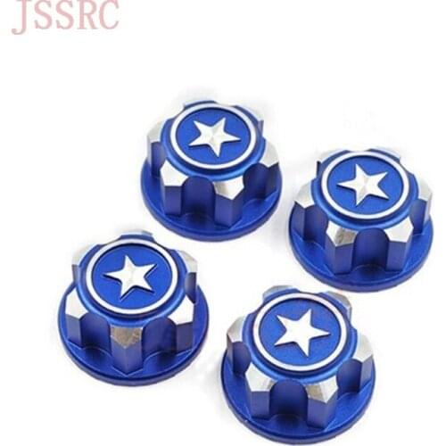 4PCS RC Car Aluminum 17mm Hex Wheel Nuts Dustproof Anti-Skid Non-slip for 1/8 Traxxas X-Maxx Summit E-Revo ARRMA Buggy Truck