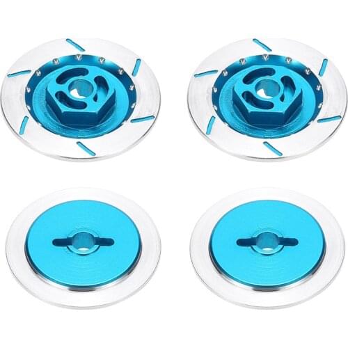 4PCS Aluminum Alloy Brake Disc Wheel Rim Box Metal Hex Adapter 12MM for RC 1/10 Car HSP Fly Fish Buggy Truck 94123 94122 D4 CS