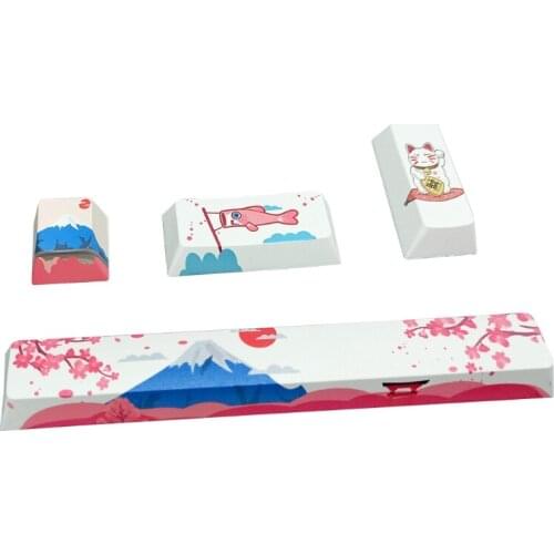 4pcs PBT Personalized Five Side Dye-Subbed OEM Profile Keycap for Mechanical Keyboard Kailh Gateron Outemu Cherry MX