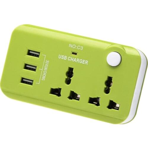 5V 10A UK Plug 3 USB Port Quick Charging Hub Charger Universal Adapter Dock Power Strip Travel Converter AC 110-250V