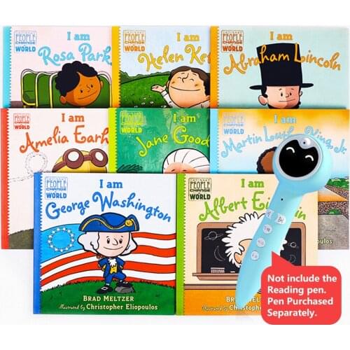 8 Books/set Ordinary People Change The World In English Picture Story Reading Books for Children Early Educaction