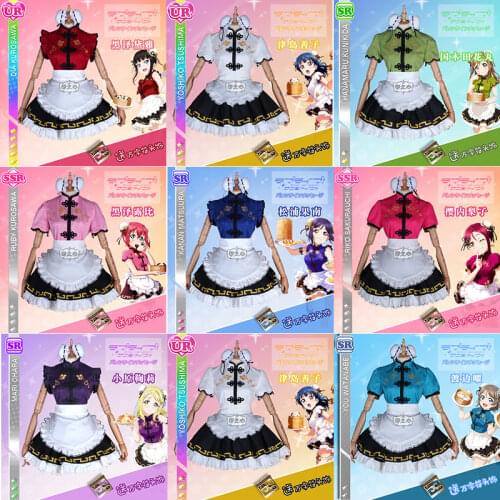 Anime Lovelive!Aqours Takami Chika Cheongsam Awaken All Members Cosplay Costume Lolita Dress Qipao Halloween Suit For Women Outf