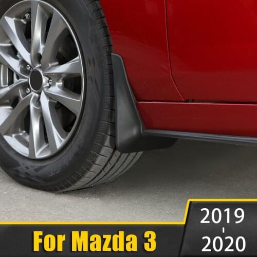 4Pcs/set Car Mud Flaps Fender Flares Splash Guards Front Rear Mudguard For Mazda 3 Axela 2019 2020 Exterior Accessories