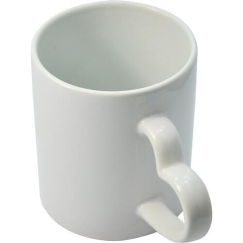Modern Simple Heart-shaped Handle Water Cup Pure White Ceramic Cup High Temperature Resistant Water Cup