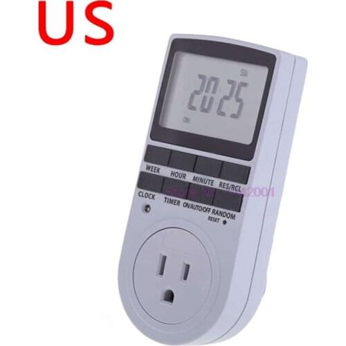 20 PCS Electronic Digital Timer Switch 24 Hour Cyclic EU AU Plug Kitchen Timer Outlet Programmable Timing Socket