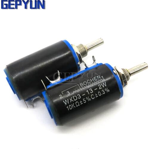 WXD3-13 series 100 200 220 680 1K 2.2K 3.3K 4.7K 5.6K 6.8K 10K 22K 33K 47K 100K Ohm WXD3-13-2W Wirewound Potentiometer Gepyun