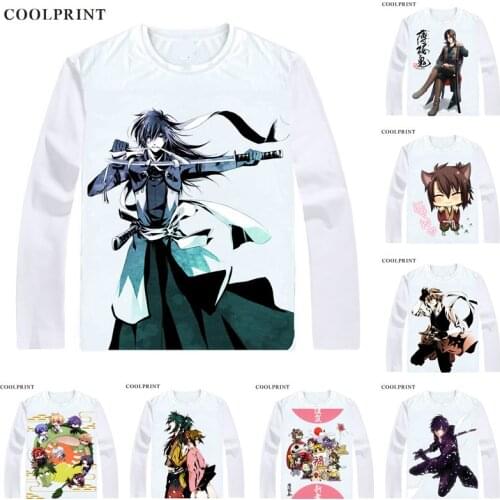Hakuouki Shinsengumi Kitan T Shirt Saitou Hajime Hijikata Toshizou Anime Custom T-shirt Casual Vintage Print Long Sleeve TShirts