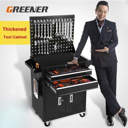 Trolley Tools With Wheels Cart Workshop Toolbox Garage Storage High-strength Load-bearing Stiffener Larger capacity Backplane
