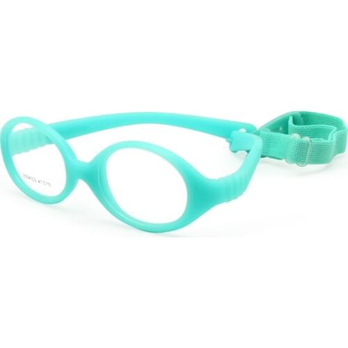 Italian Flexible No Screw Girls Glasses with Cord Size 41mm, Boys Glasses & Strap, Children Eyeglasses, Bendable Baby Eyeglasses