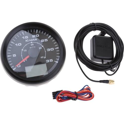 Marine Boat Auto GPS Speedometer Speed Meter Gauge 85mm MPH 35 Knots 9-32V
