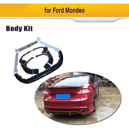 Car Whole Body Kits Bumper for Ford Mondeo Sedan 2013-2016 Front Bumper Lip Splitter Rear Bumper Diffuser Side Skirts Spoiler