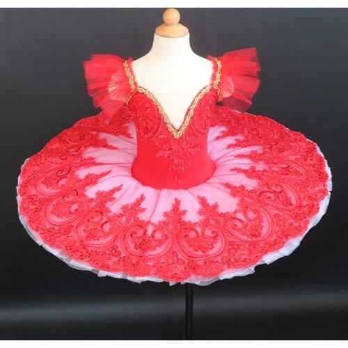 Red Professional Ballet Costume Ballerina Ballet Tutu For Child Kid Adult Princess Pancake Tutu Dance Ballet Dress Girl Women