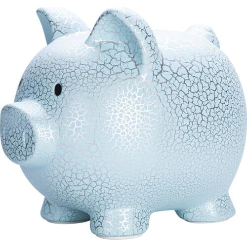 Cerami Cartoon Piggy Bank Cute Pig Creative Large Savings Tank Geometric Cube Square Caja Dinero Seguridad New 2019 GG50cq