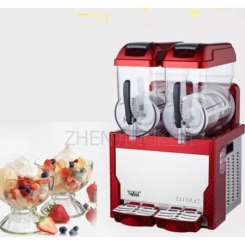 30L Commercial Double Cylinder Snow Melting Machine Stainless Steel Electric Slush Machine Drink Fruit Juice Smoothie Machine