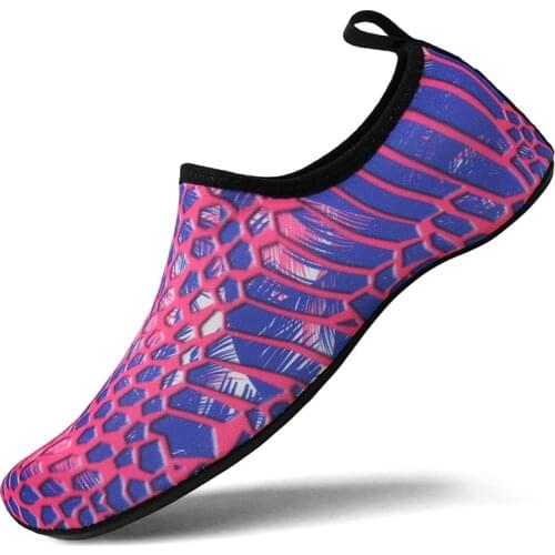 Big Size Barefoot Shoes Men Summer Water Shoes Woman Swimming Diving Socks Non-slip Aqua Shoes Beach Slippers Sneakers Purple