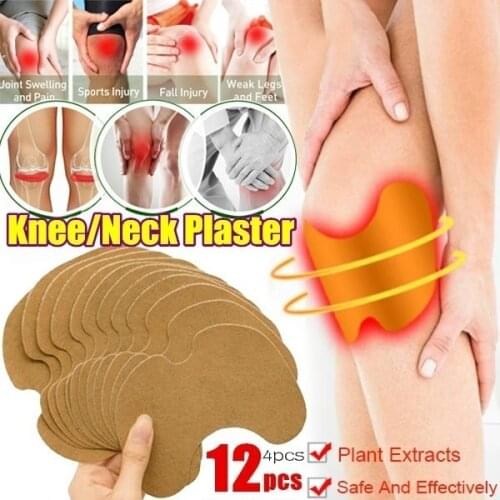 12pcs/bag New Knee Plaster Sticker Wormwood Extract Knee Joint Ache Pain Relieving Paster Knee Rheumatoid Arthritis Body Patch