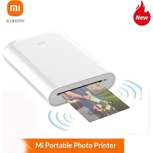 Xiaomi Mi Portable Photo Printer Mini Pocket Bluetooth APP Control AR Photo Printer ZINK Sticky-backed Photo Paper Fast Imaging
