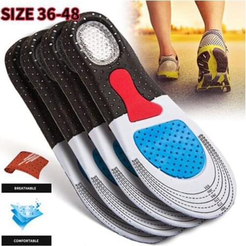 Dropshipping Men and Women Sports Running Orthopedics Massage Shock Absorber Foot Arch Support Orthopedic Silicone Insole