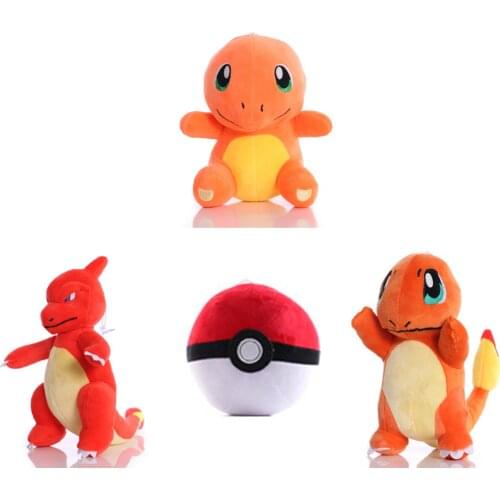 Pokemoned plush toys Cute Charmeleon stuffed toys Soft filling dolls kawaii room decor for children Holiday gift