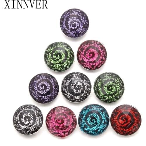 10pcs/lot Random Mixed Color Alloy Snaps Buttons Fit 18mm Snap Bracelets DIY Fashion Snap Jewelry Findings