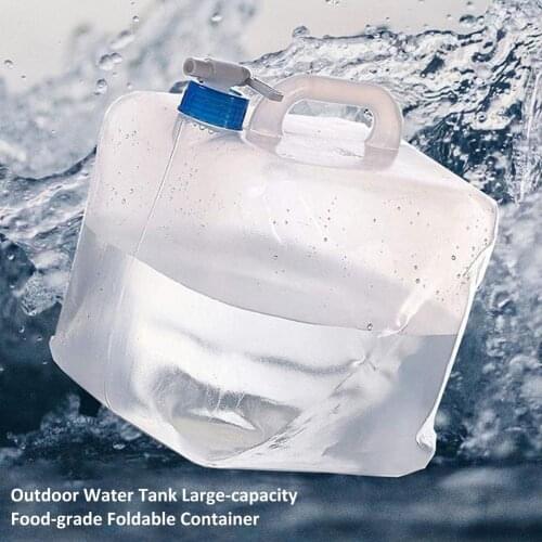10L Capacity Foldable Water Buckets Container with Faucet Portable Driving Water Tanks for Outdoor Picnic Camping Cooking