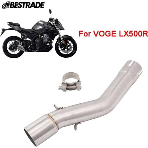Mid Pipe For Voge LX500R All Years Motorcycle Exhaust System Mid Middle Connect Link Tube Slip On 51mm Stainless Steel Pipe