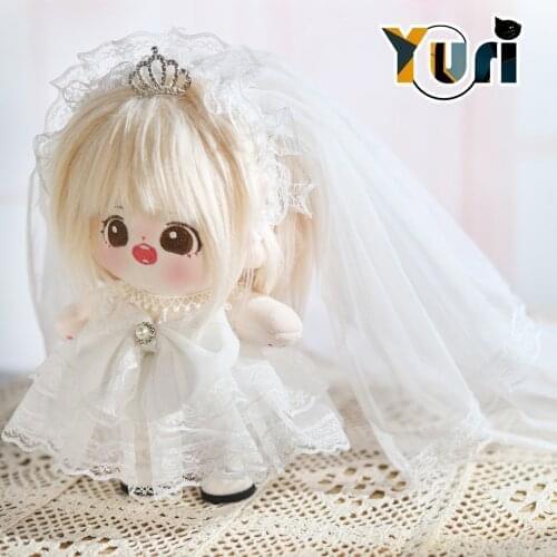 Yuri Kpop Idol Star Wedding Dress Outfit Clothes For Plush Doll Body Toy 20cm Fashion Cute Limit Cosplay Fan Gift Tu C
